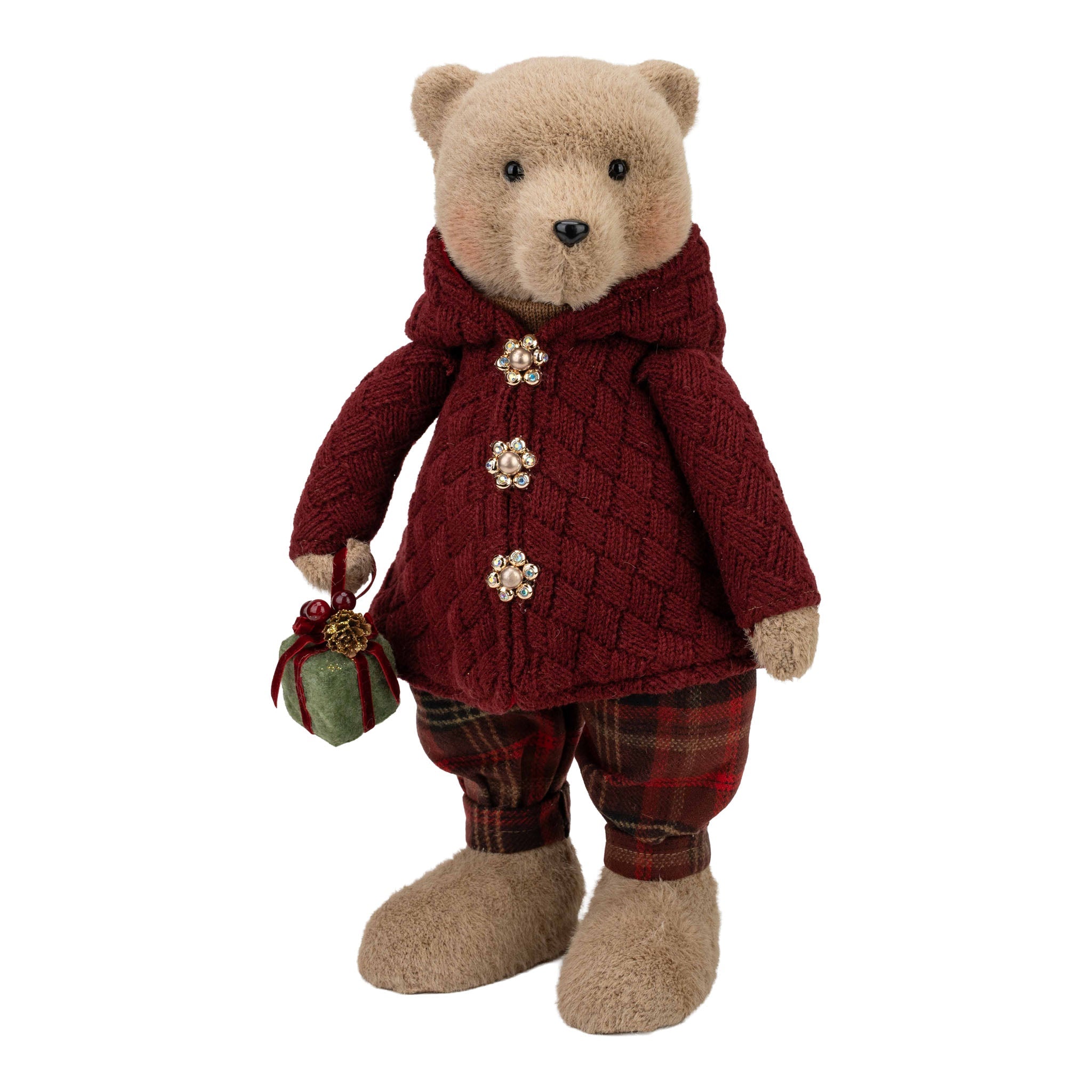 Mr Ralph Tartan Christmas Bear 45cm - Pure Apotheca