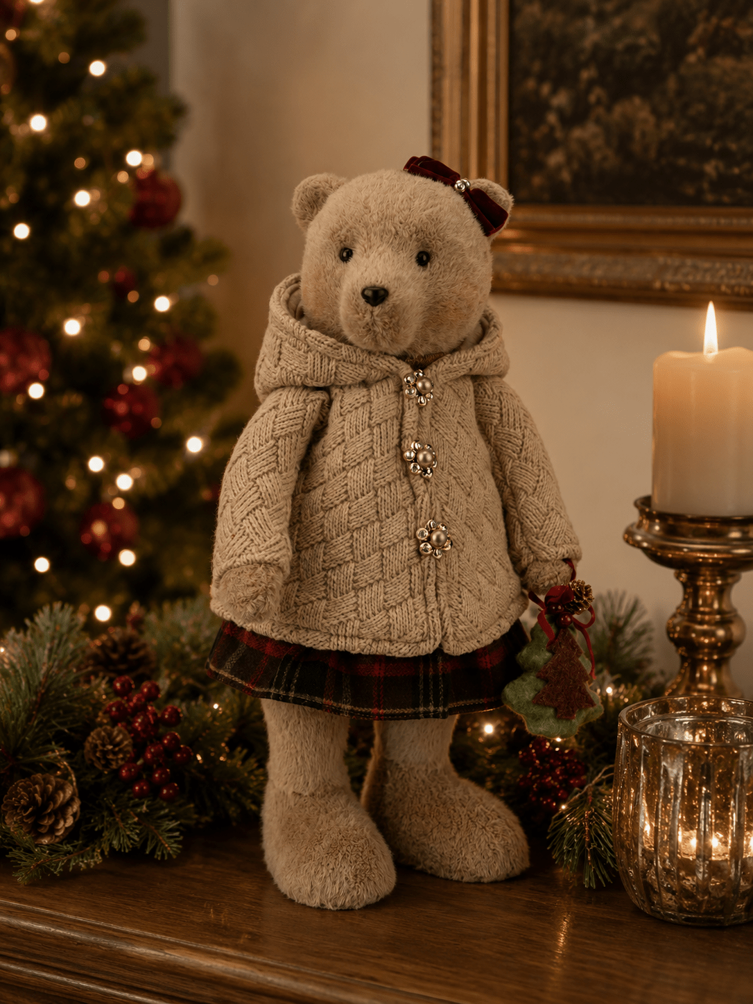Mrs Christmas Bear 45cm - Pure Apotheca