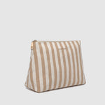 Nala Makeup Bag Beige Stripe - Pure Apotheca