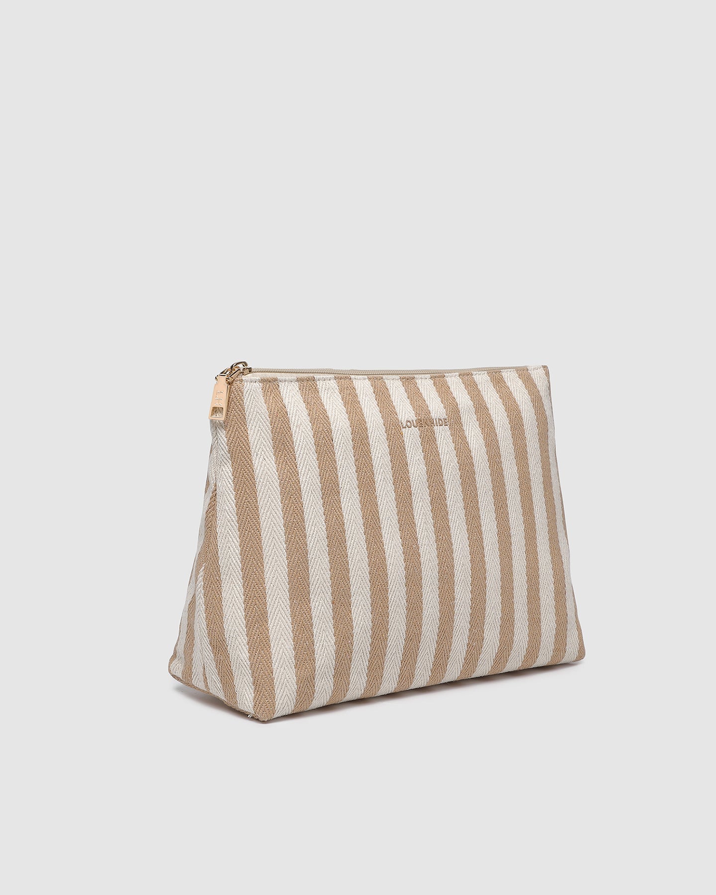 Nala Makeup Bag Beige Stripe - Pure Apotheca