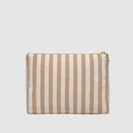 Nala Makeup Bag Beige Stripe - Pure Apotheca