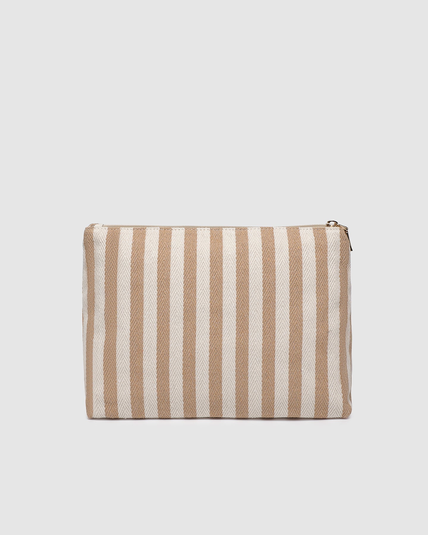 Nala Makeup Bag Beige Stripe - Pure Apotheca