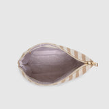 Nala Makeup Bag Beige Stripe - Pure Apotheca