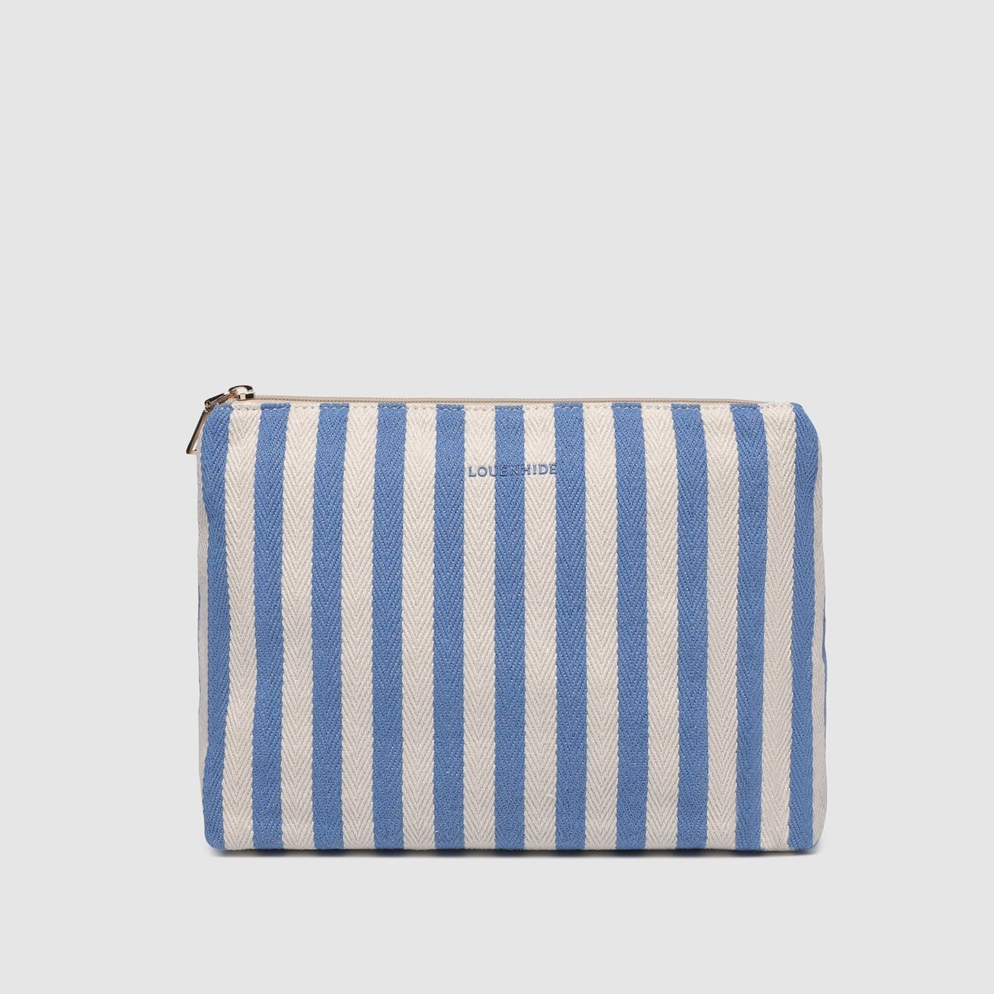Nala Makeup Bag Persian Blue Stripe - Pure Apotheca