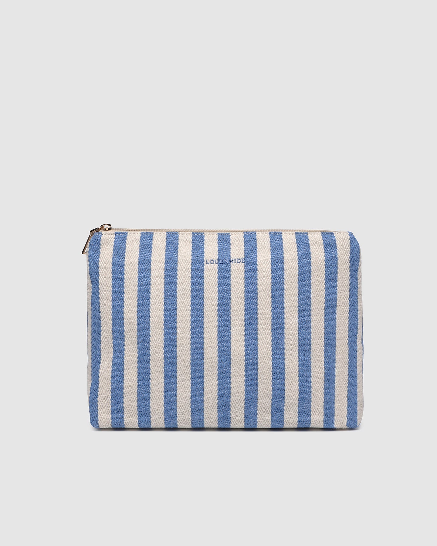 Nala Makeup Bag Persian Blue Stripe - Pure Apotheca