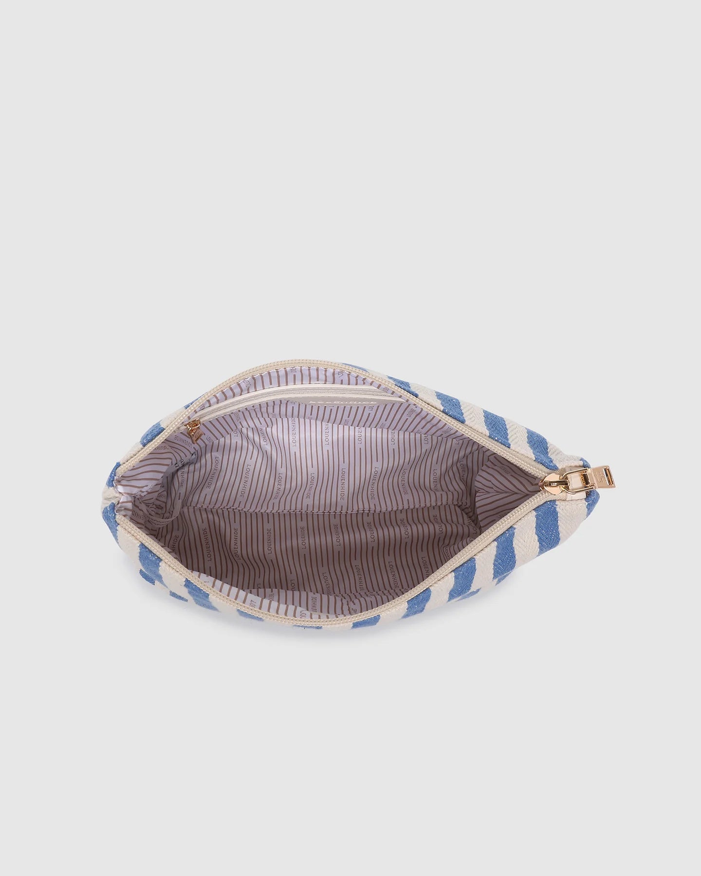 Nala Makeup Bag Persian Blue Stripe - Pure Apotheca