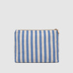 Nala Makeup Bag Persian Blue Stripe - Pure Apotheca