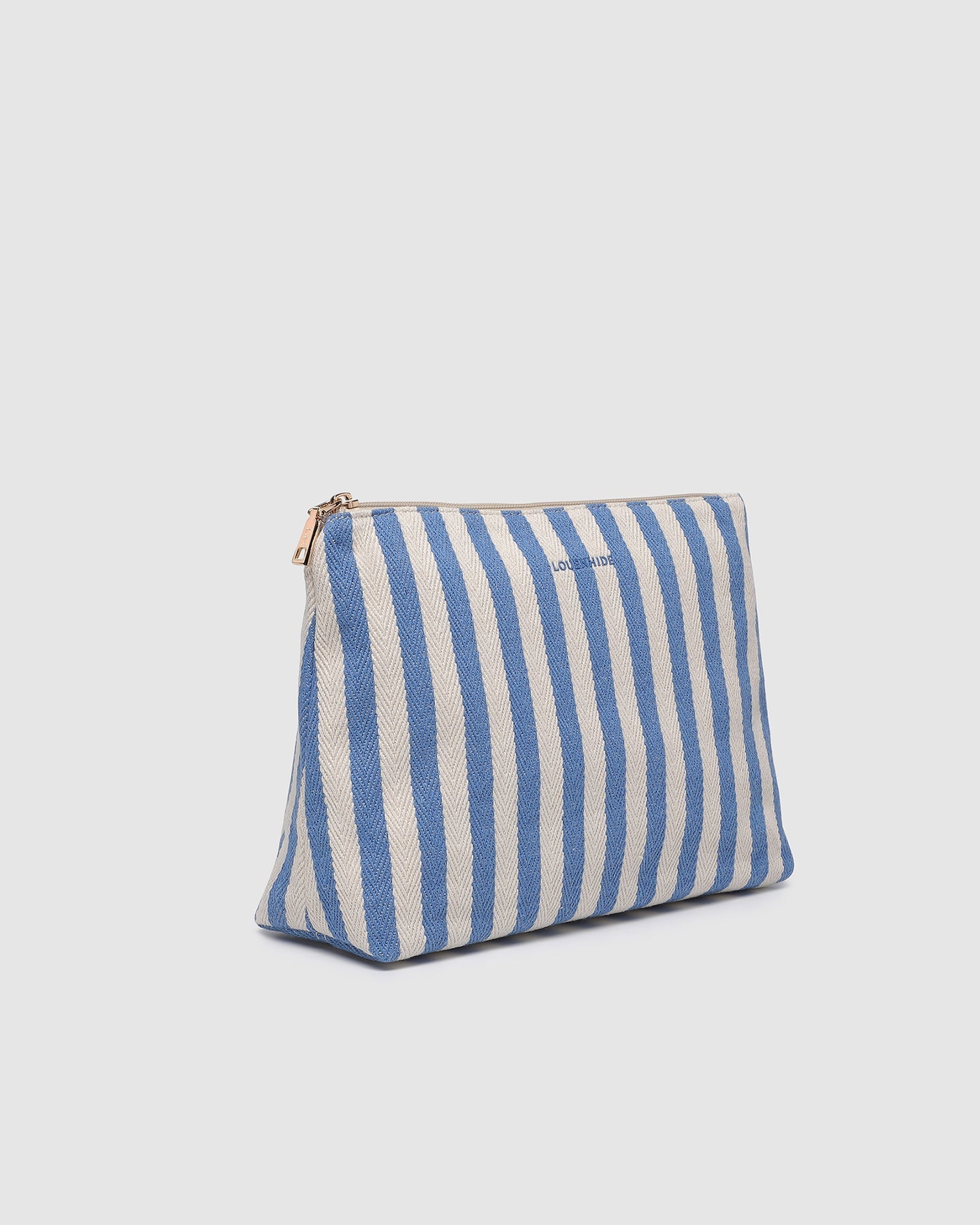 Nala Makeup Bag Persian Blue Stripe - Pure Apotheca