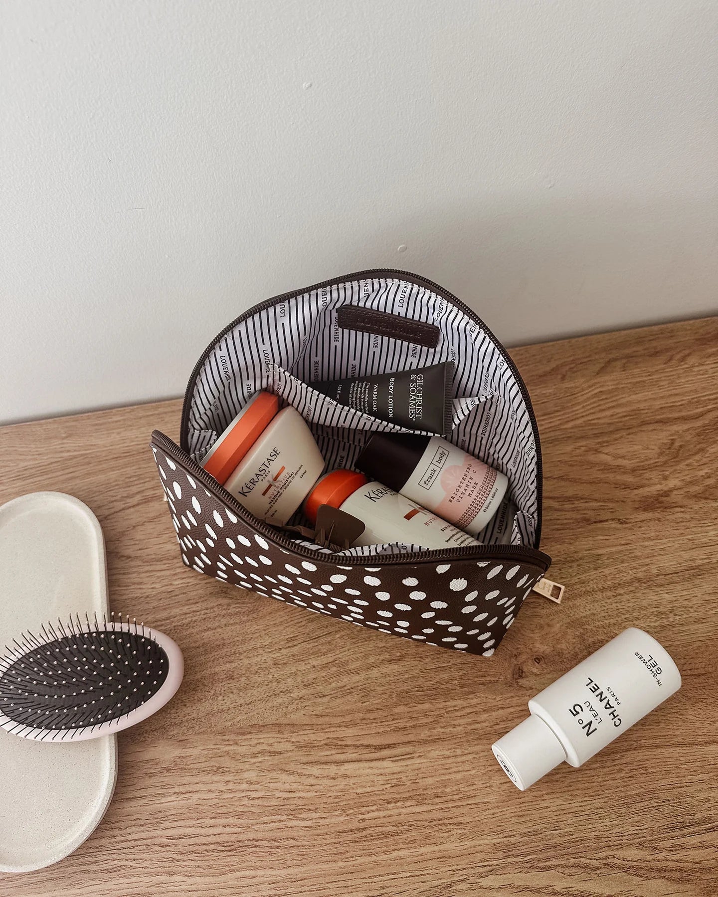 Nancy Cosmetic Bag Chocolate Raindrop - Pure Apotheca
