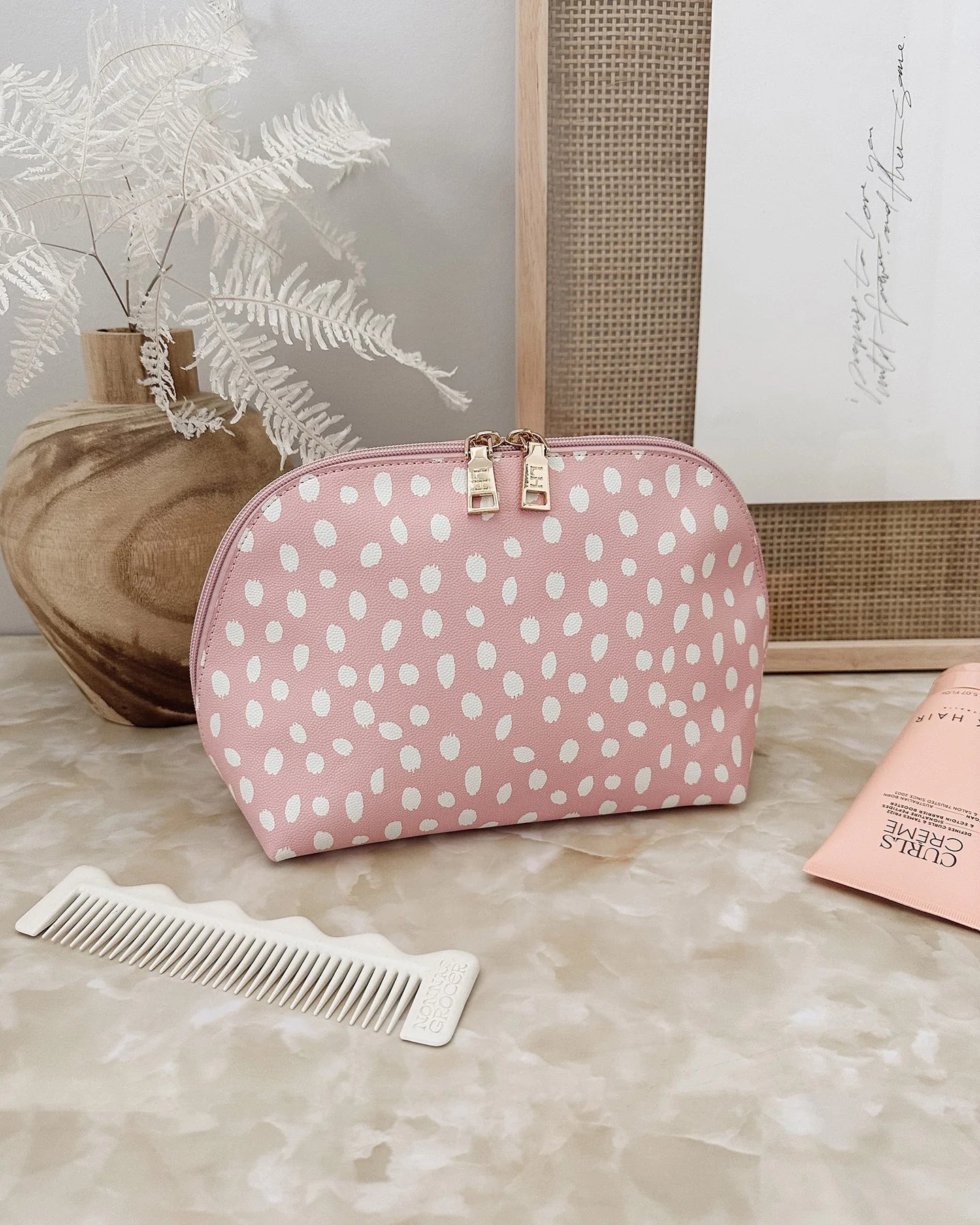 Nancy Cosmetic Bag Pink Raindrop - Pure Apotheca