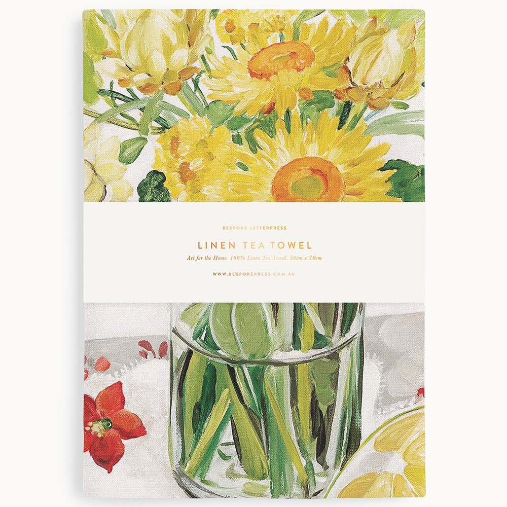 Native Wildflowers Linen Tea Towel - Pure Apotheca
