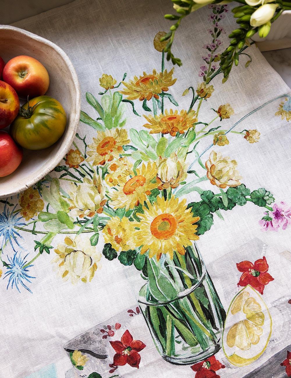 Native Wildflowers Linen Tea Towel - Pure Apotheca