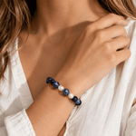 Navy Stone Pearl Bracelet - Pure Apotheca