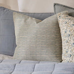 NEERA BLUE SCALLOP BLOCK PRINT CUSHION 50CM - Pure Apotheca