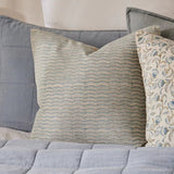 NEERA BLUE SCALLOP BLOCK PRINT CUSHION 50CM - Pure Apotheca