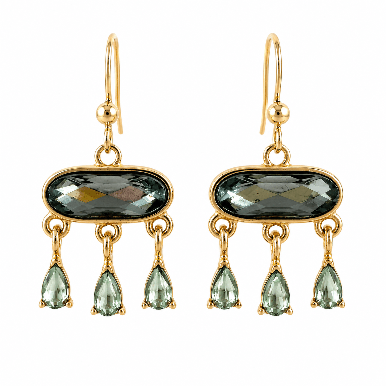Nella Blue Crystal Drop Earrings - Pure Apotheca