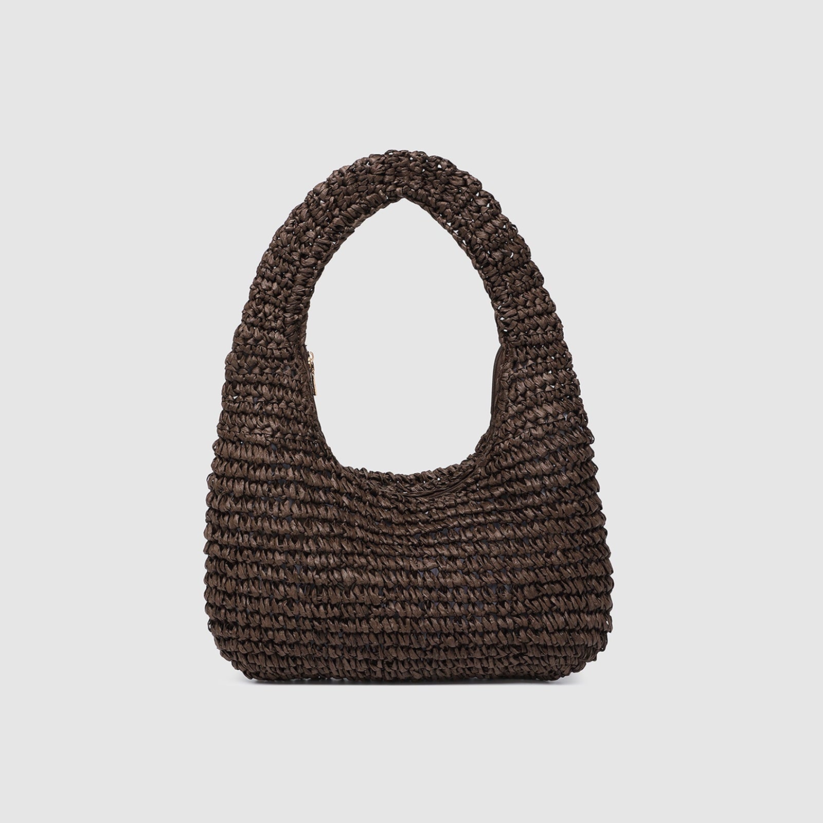 Nellie Shoulder Bag - Chocolate Raffia - Pure Apotheca