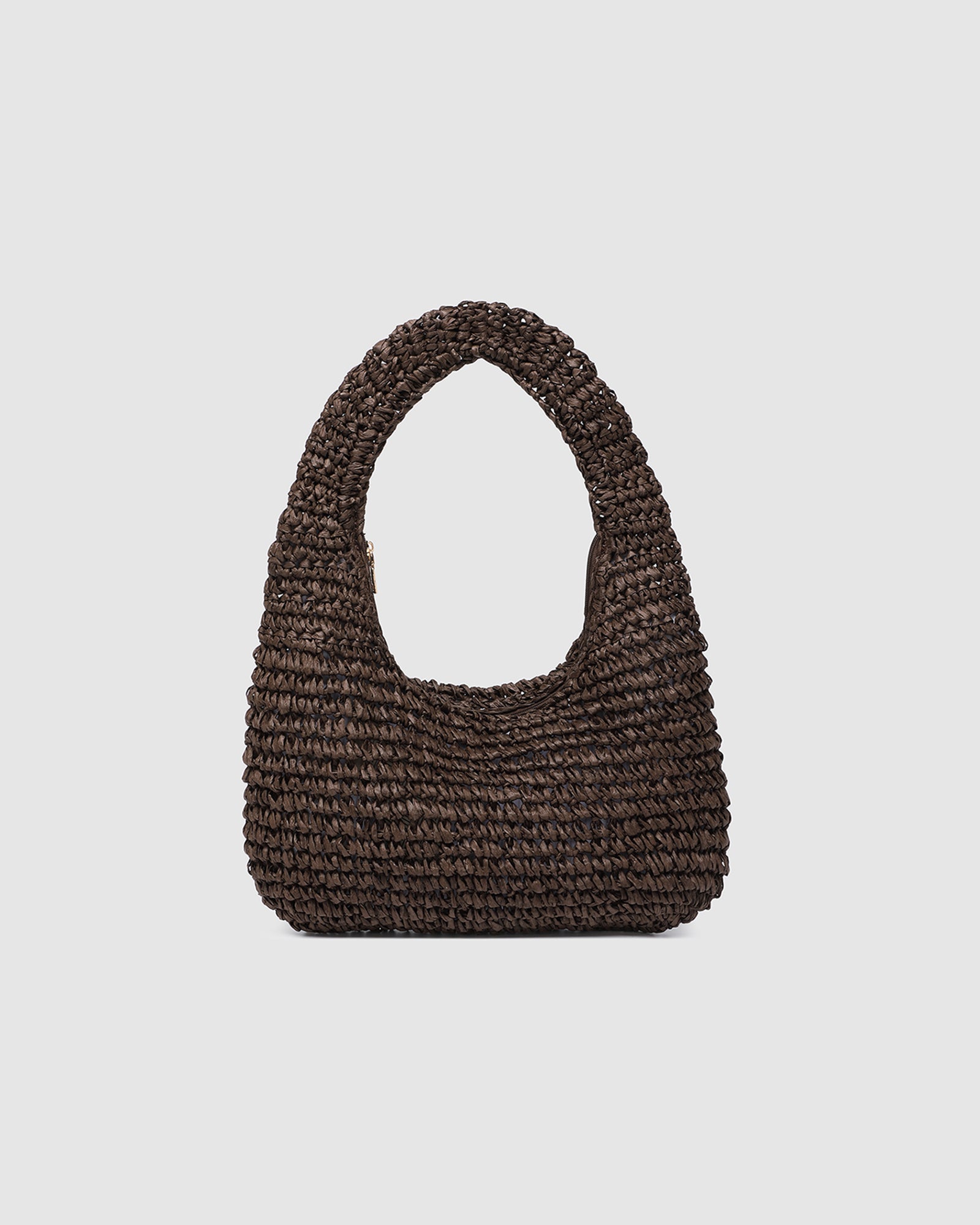 Nellie Shoulder Bag - Chocolate Raffia - Pure Apotheca