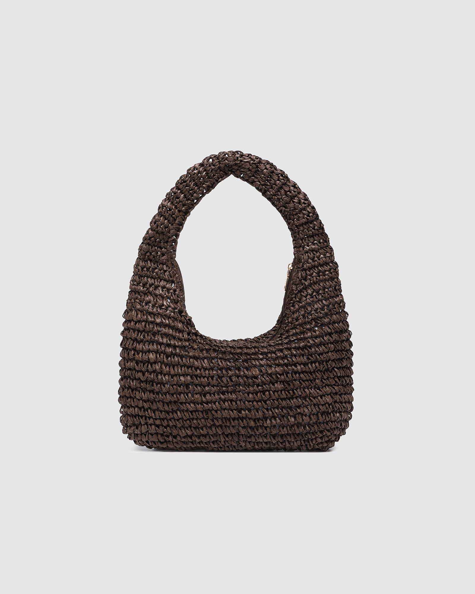 Nellie Shoulder Bag - Chocolate Raffia - Pure Apotheca