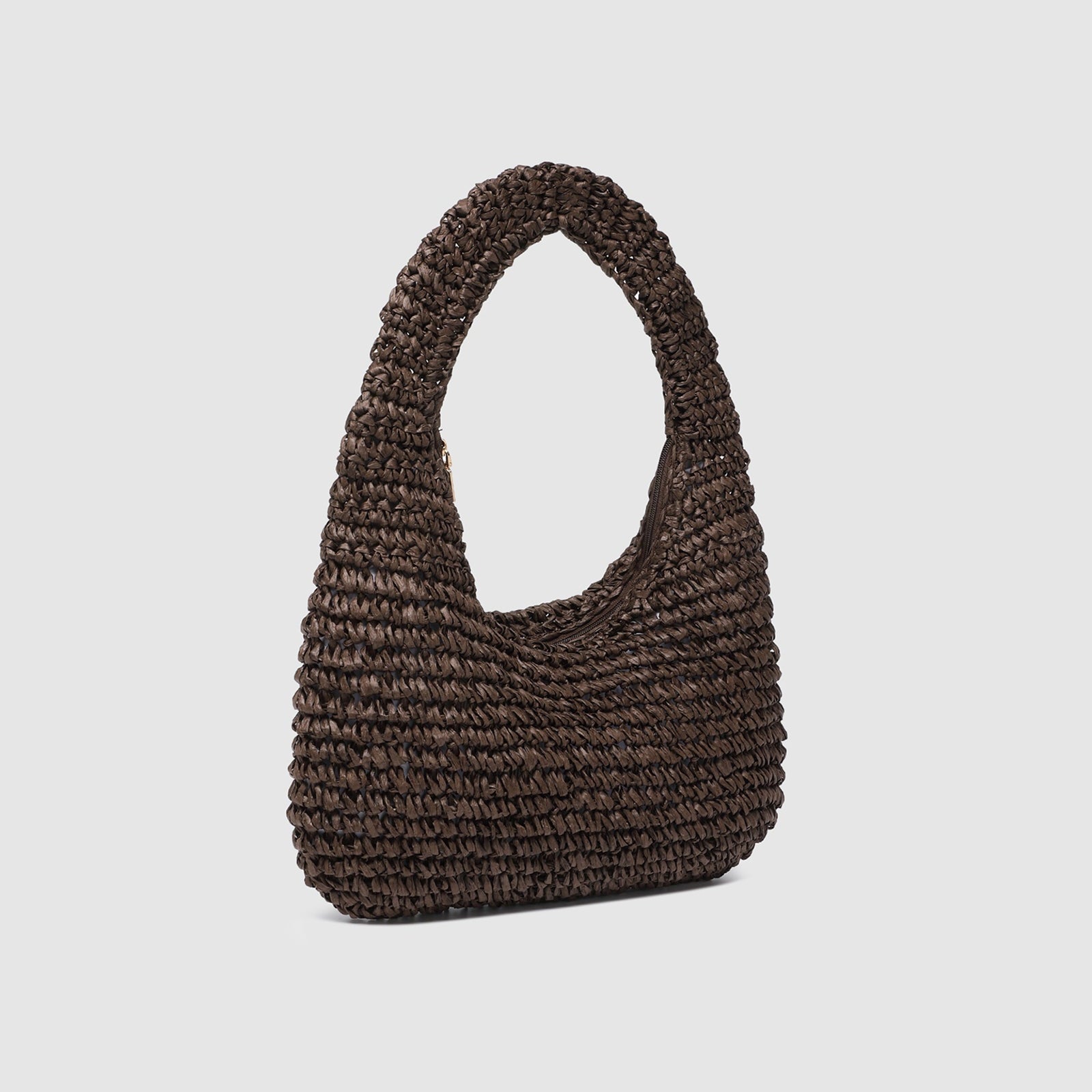 Nellie Shoulder Bag - Chocolate Raffia - Pure Apotheca