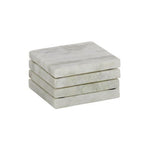 Neo Square Green Marble Coaster Set/4 - Pure Apotheca