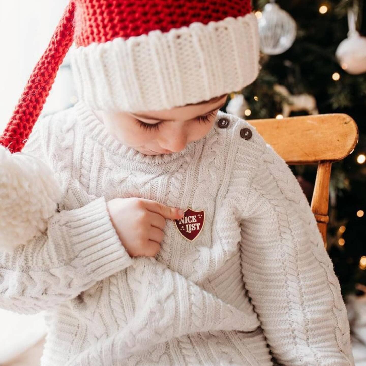 Nice List Badge Christmas Enamel Pin - Pure Apotheca