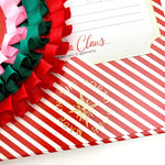 Nice List Member Christmas Rosette Badge Pink/Red - Pure Apotheca