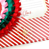 Nice List Member Christmas Rosette Badge Pink/Red - Pure Apotheca