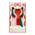 Nice List Member Christmas Rosette Badge Pink/Red - Pure Apotheca