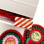 Nice List Member Christmas Rosette Badge Red/Green - Pure Apotheca