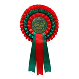 Nice List Member Christmas Rosette Badge Red/Green - Pure Apotheca