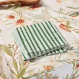 NIKI STRIPE GREEN PAPER NAPKIN SET 20PC - Pure Apotheca