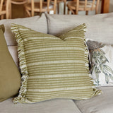 Nixon Green Stripe Cushion 50cm - Pure Apotheca