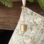 Noel Block Print Stocking With Bells - 3 Asstd - Pure Apotheca