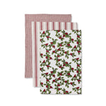 Noelle Red Teatowel 3PK - Pure Apotheca