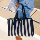 Noosa Canvas Beach Bag Navy Stripe - Pure Apotheca