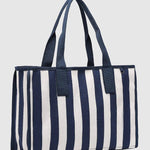 Noosa Canvas Beach Bag Navy Stripe - Pure Apotheca