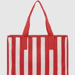 Noosa Canvas Beach Bag Red Stripe - Pure Apotheca