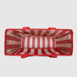 Noosa Canvas Beach Bag Red Stripe - Pure Apotheca