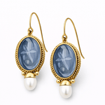 Nora Amethyst Pearl Gold Drop Earring - Pure Apotheca