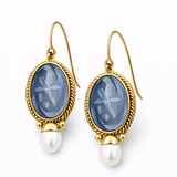 Nora Amethyst Pearl Gold Drop Earring - Pure Apotheca
