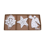 NORDIC WHITE PAPER DECORATIONS BOXED SET/18 - Pure Apotheca