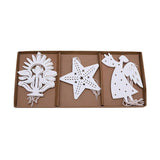 NORDIC WHITE PAPER DECORATIONS BOXED SET/18 - Pure Apotheca