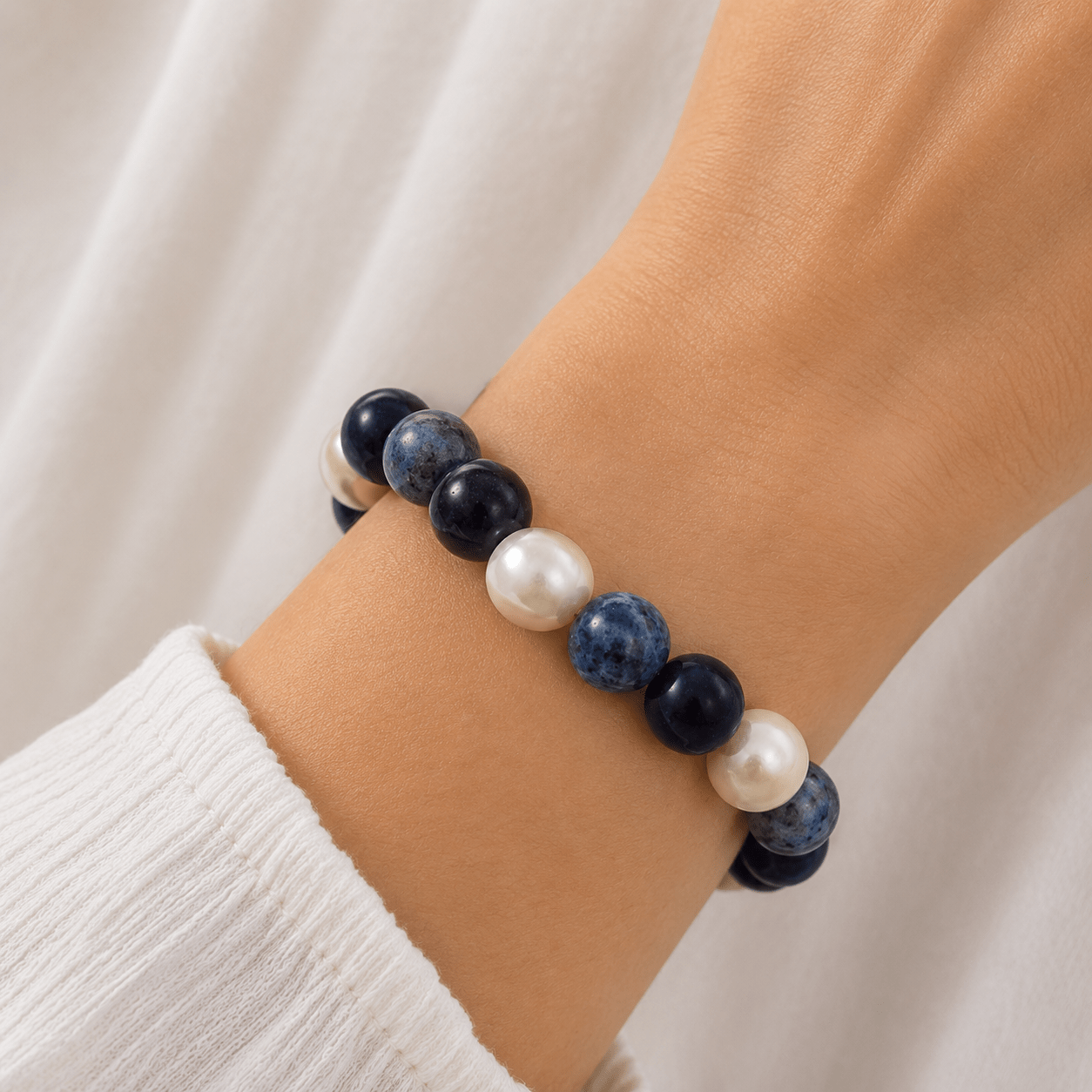 Nova Sodalite Pearl Bracelet - Pure Apotheca