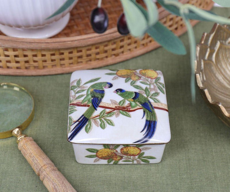 Oiseaux Citron Lidded Trinket Box - Pure Apotheca