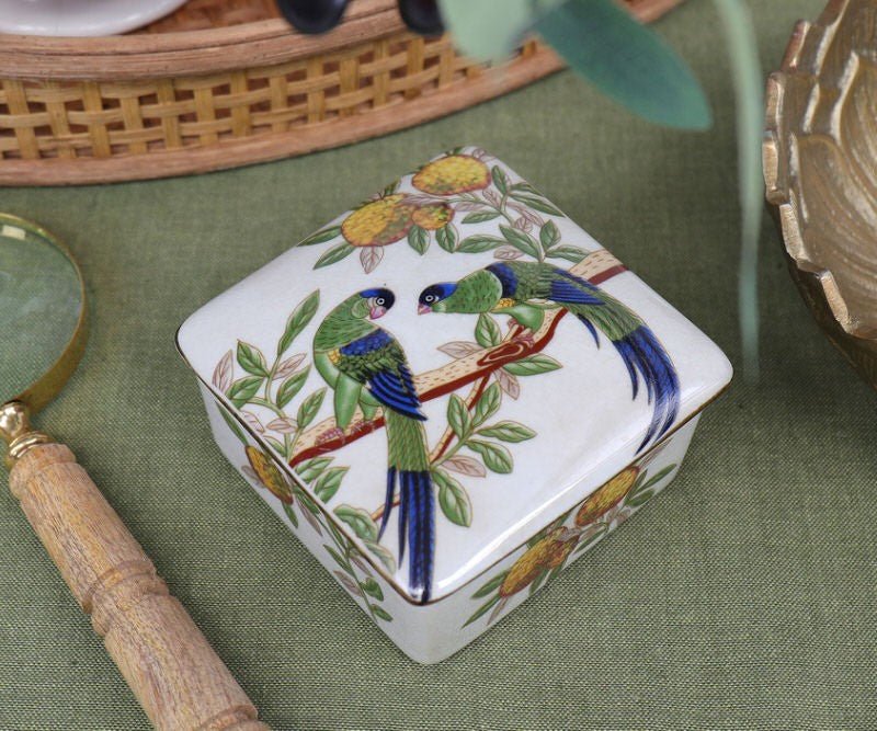 Oiseaux Citron Lidded Trinket Box - Pure Apotheca