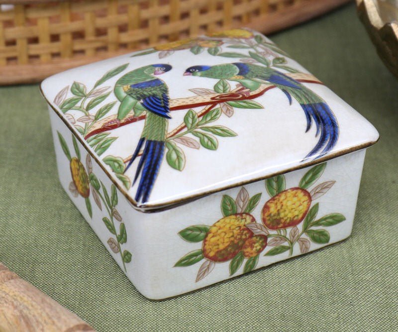 Oiseaux Citron Lidded Trinket Box - Pure Apotheca