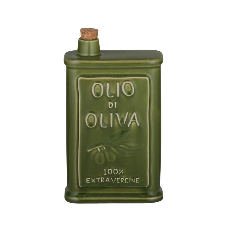 Olio Ceramic Oil Bottle Green 12x6x22cm - Pure Apotheca