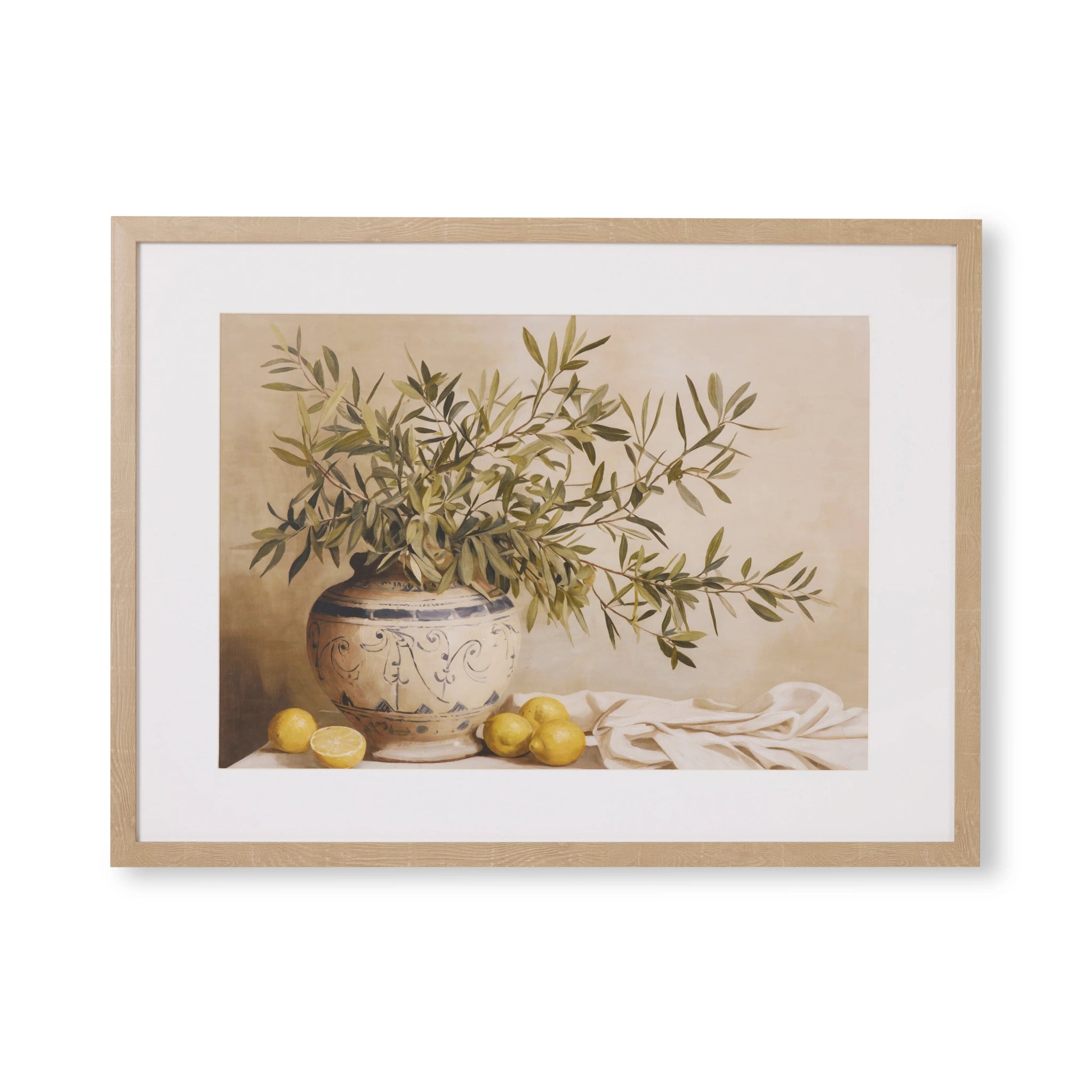 OLIVE BOUQUET FRAMED PRINT 67X50X3CM - Pure Apotheca
