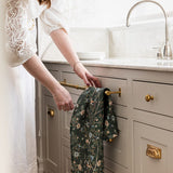 Olive Camellia Tree Linen Tea Towel - Pure Apotheca